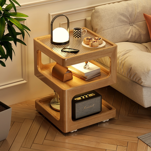 实木创意沙发边几客厅可移动茶几