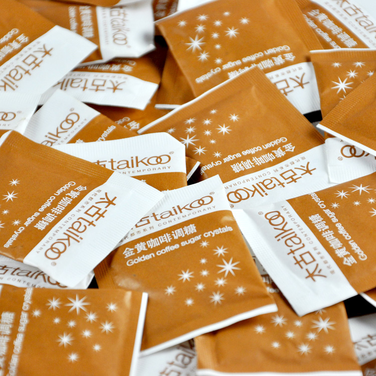 Taikoo太古咖啡糖包黄糖包 优质赤砂糖调糖伴侣100袋小包装咖啡糖
