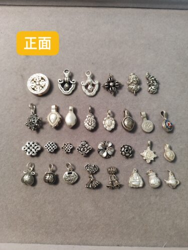 精工925老银纯银配饰用料厚实背云吊坠尾饰卡子挂坠银饰