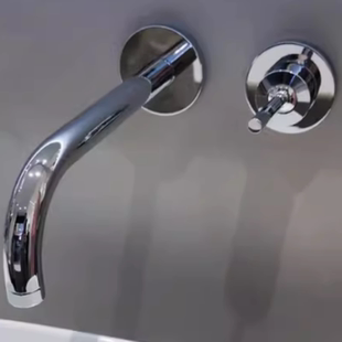 德国原装雅生欧诺单把手面盆龙头38116000 入墙暗装龙头银色