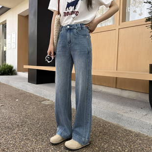 本期必入王炸裤型~经典直筒牛仔裤女2025新款春夏显瘦拖地阔腿裤