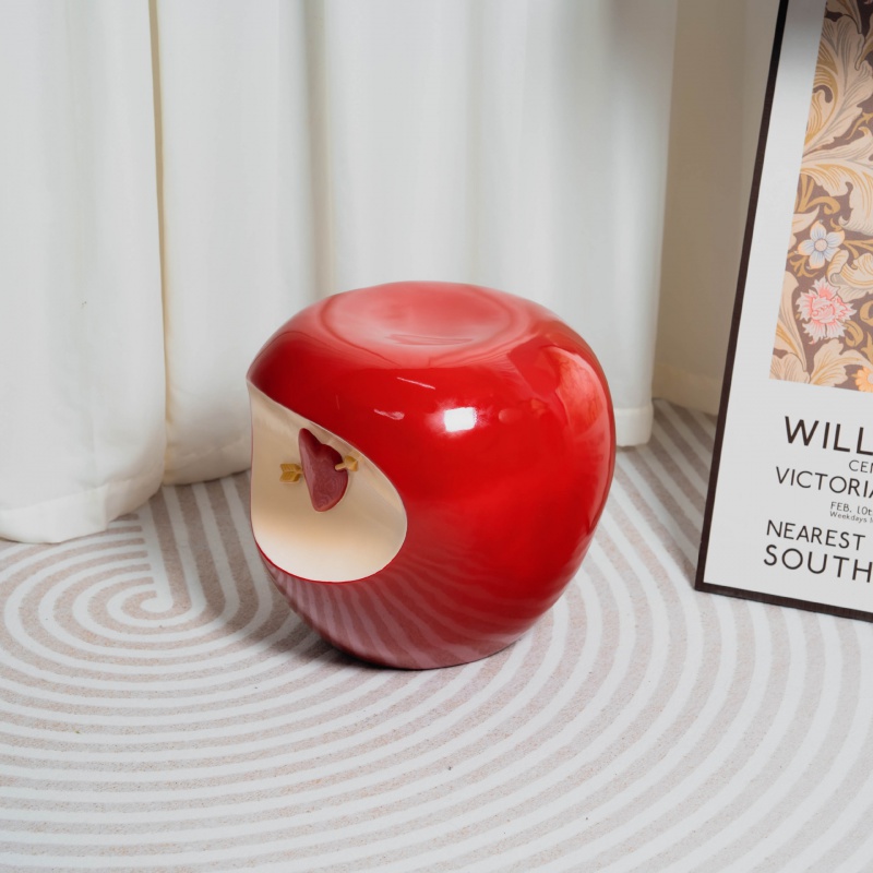 小紅書紅蘋果凳板凳換鞋凳小茶幾