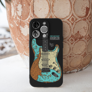 做旧复古电吉他fender经典 ProMax 摇滚潮流适用iPhone16 plus苹果14Pro手机壳13防摔12保护套华为小米 个性