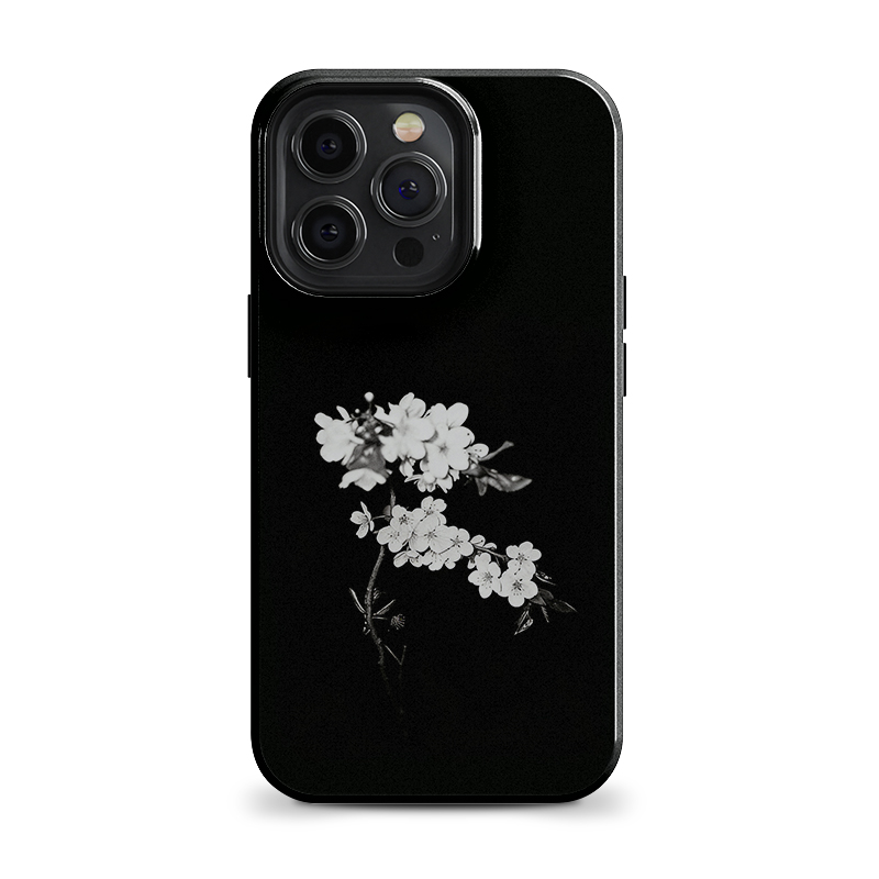 暗黑风小花防摔手机壳苹果安卓