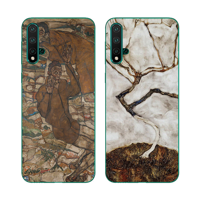 席勒文艺名画生命之树油画适用华为nova5手机壳nova5pro全包保护