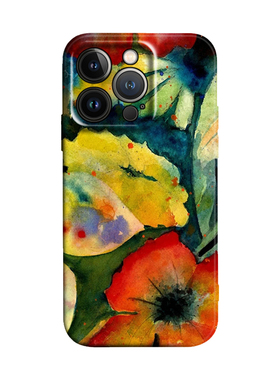 Adrianne Lenker油画艺术彩色大荷花适用于iPhone16/16e ProMax苹果15plus14Pro手机壳13/12保护套防摔mate70