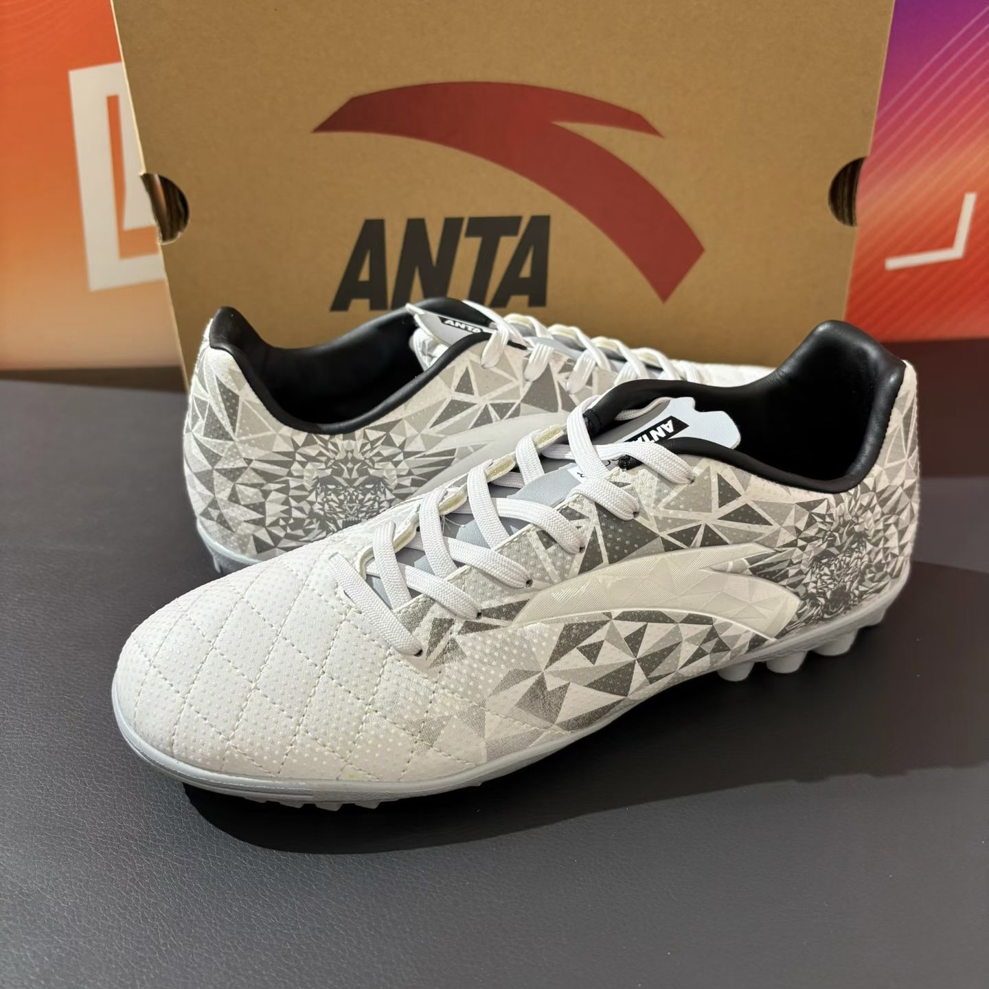 安踏极钉科技足球鞋男TF碎钉草地飞盘鞋专用训练球鞋912332201