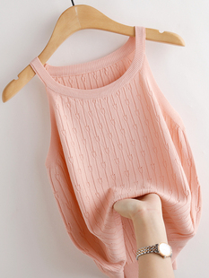 外穿镂空无袖 捡漏针织吊带背心女内搭春夏季 性感上衣 捡漏新款 正品