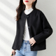 清仓捡漏品牌专柜撤回外贸欧货复古连肩袖 高工艺感羊毛羊绒小外套