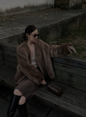 nczz《经典帕斯条》  进口水貂帕斯条编织皮草外套