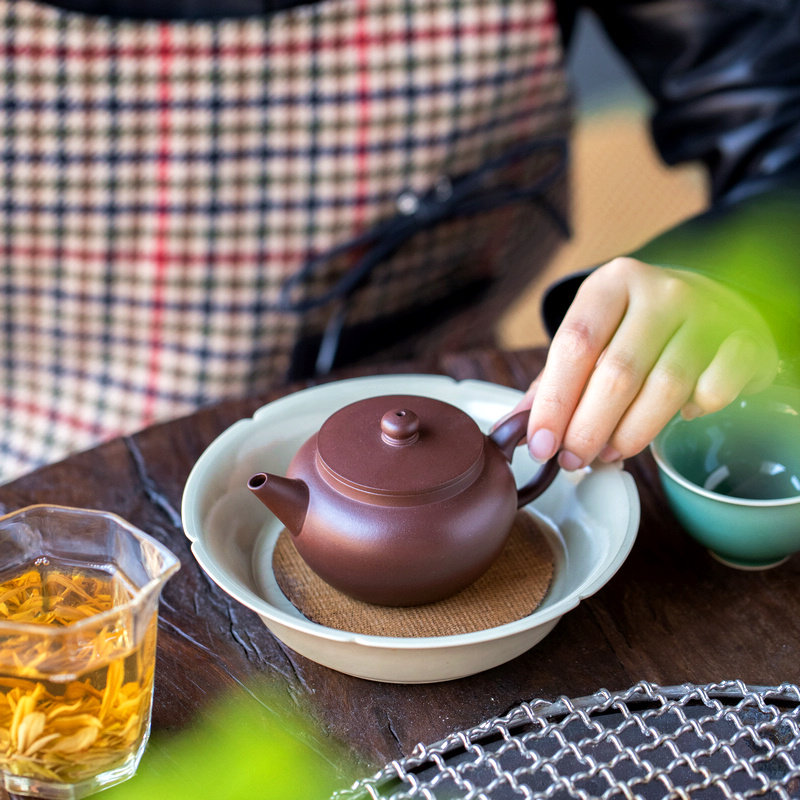 润砂堂徐昇摹古茶器平盖水平壶正宗手工紫泥高温非茶香记（仅展示