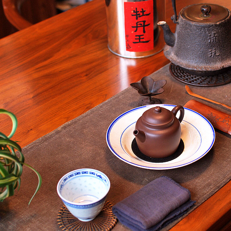 宜兴紫砂纯手工老紫泥具轮珠包邮