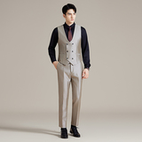 简约韩版修身西装马甲套MJT2517-P130，男装西服套装，星座1606-1