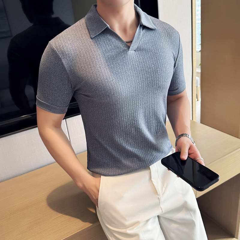 DS010-P48男士短袖POLO衫春夏新款时尚百搭修身立体T恤,男装T恤,星座1606-1