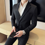 新中式风西服韩版修身西装套装2507-P195，男装西服套装，星座1606-1