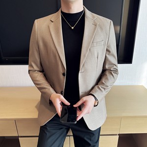 韩版修身西服华夫格时尚休闲西装外套DX47-P148图片