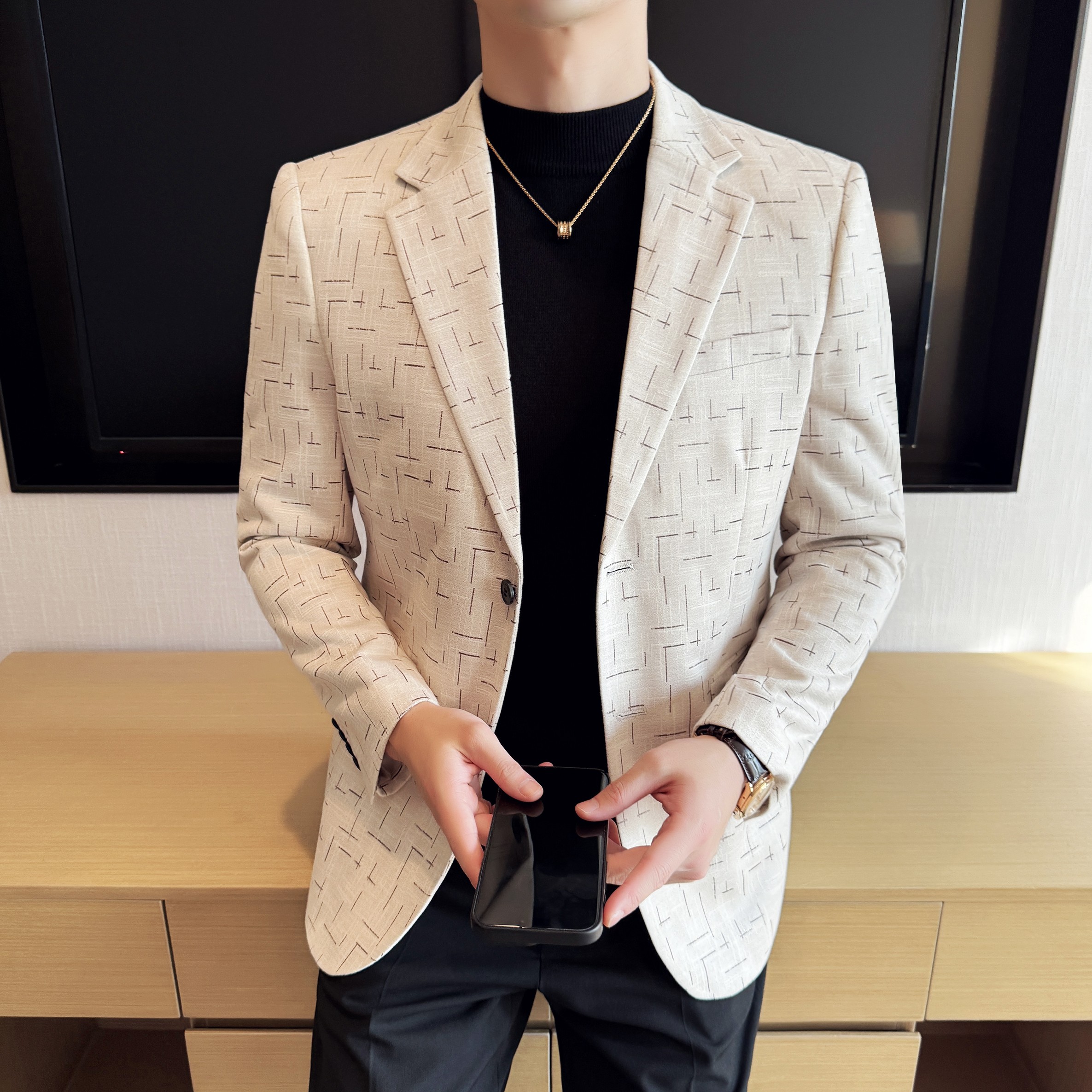 男士韩版修身西服时尚休闲提花西装外套DX62-P148,男装西服套装,星座1606-1