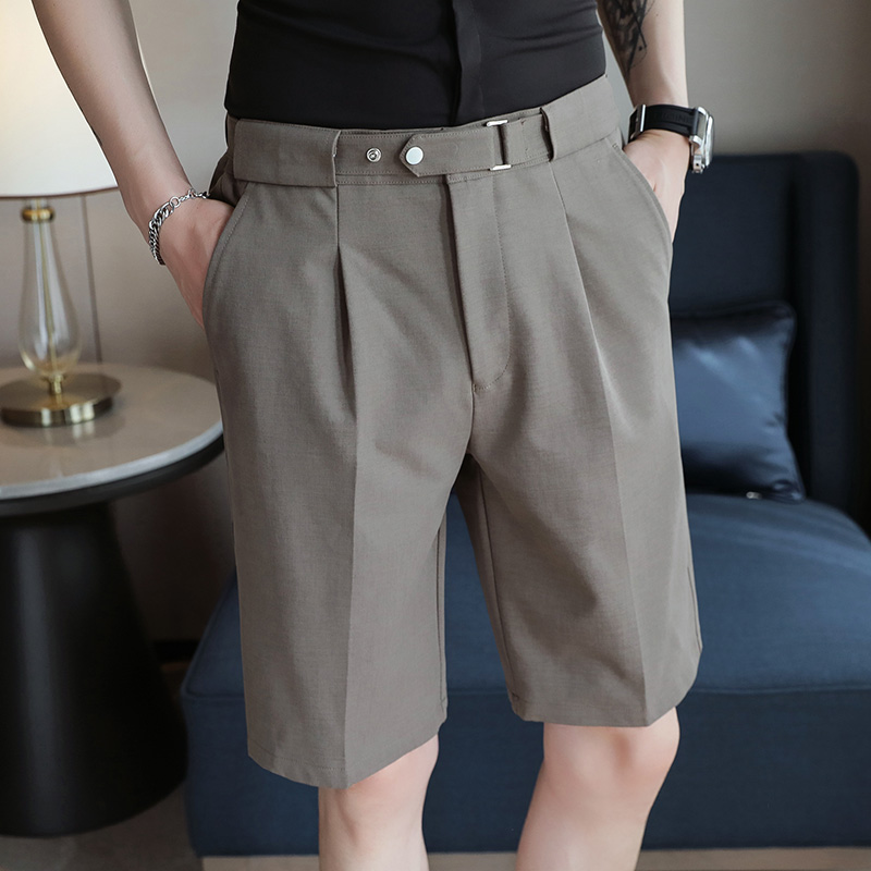 夏季商务休闲西装短裤腰带卡扣五分西裤XK001-P55，男装牛仔裤，星座1606-1