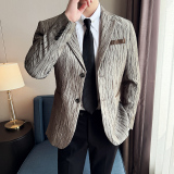 阳离子人丝时尚休闲西服韩版修身西装外套DX41-P155，男装西服套装，星座1606-1