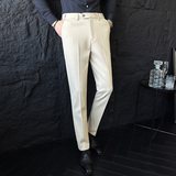 伸缩腰围加厚毛呢西裤商务休闲小脚裤1822K-P68，男装西裤，星座1606-1