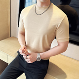 DS009-P39男士半高领短袖T恤春夏新款时尚百搭修身立体打底衫，男装T恤，星座1606-1