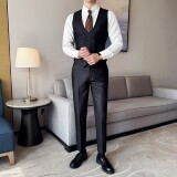 简约韩版修身西装马甲套MJT2517-P130，男装西服套装，星座1606-1