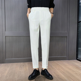 那不勒斯高腰垂感直筒裤时尚休闲西裤XK007-P78，男装西裤，星座1606-1