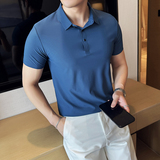 夏季男士PLO衫冰丝无痕高弹上衣男短袖1199-P38，男装T恤，星座1606-1