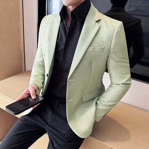 亮丝千鸟格两粒扣西服商务休闲西装外套DX39-P155图片