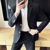 秋冬新款韩版修身商务休闲细条纹毛呢西服1850-P148，男装西服，星座1606-1