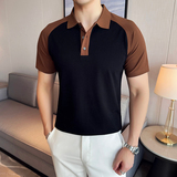 夏季男士PLO衫时尚拼色上衣短袖男2819-P55，男装T恤，星座1606-1