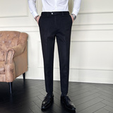伸缩腰围加厚毛呢西裤商务休闲小脚裤1822K-P68，男装西裤，星座1606-1