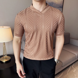 DS014-P39男士V领短袖T恤春夏新款时尚百搭修身立体打底衫，男装T恤，星座1606-1