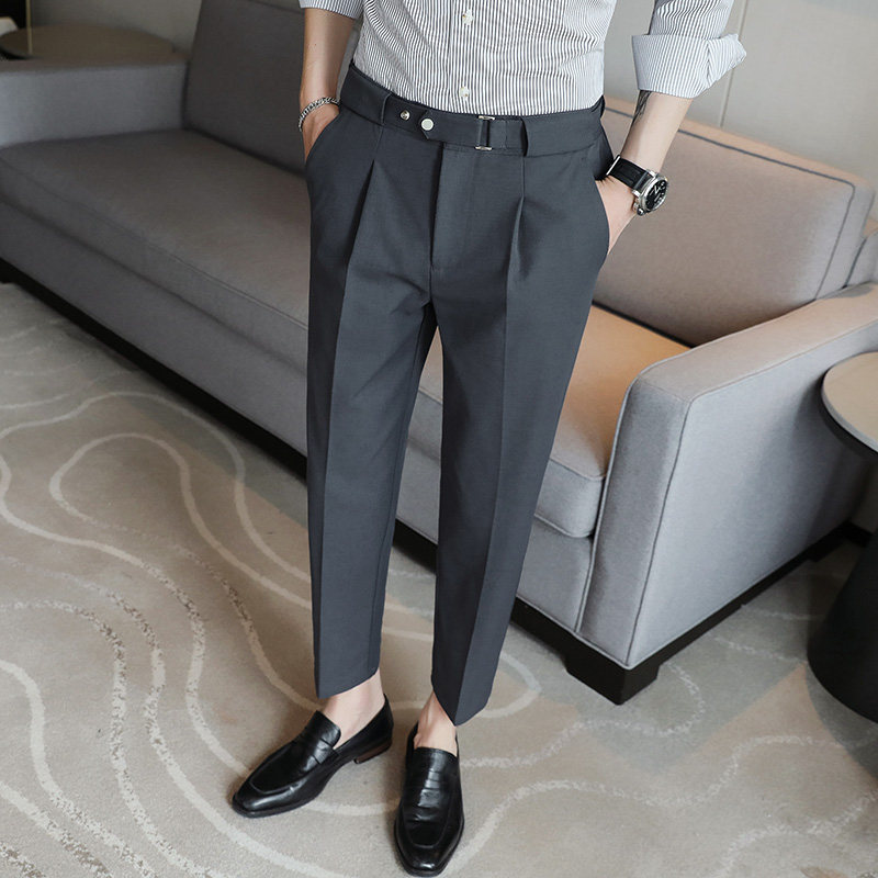 商务休闲时尚百搭腰带卡扣九分西裤XK002-P60，男装西裤，星座1606-1