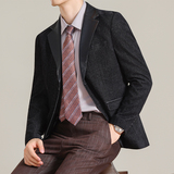 男士韩版修身西服莱赛尔拼皮时尚休闲西装外套DX57-P148，男装西服套装，星座1606-1