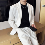 超薄夏季宽松垂感休闲无里衬西服防晒西装套装2508-P185，男装防晒衣，星座1606-1