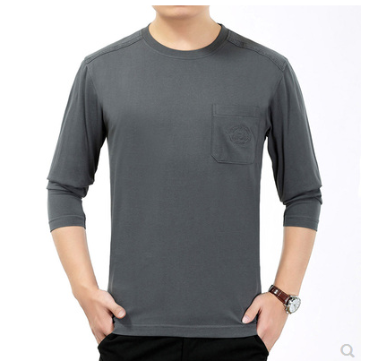 新款爸爸裝t恤春秋男式休閑運動衫中老年圓領長袖純棉大碼T恤在類目 男裝, T恤中 - 來自Buy2taobao.com提供專業的淘寶代購服務