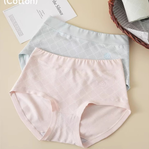2条价 普利诗女士内裤 女柔纱棉高腰舒适三角裤头70091