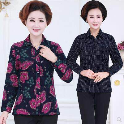 50 Middle and old age Woman spring clothes 55 Long sleeve Flannel Floral Shirt Inch clothes Sixty or seventy years old Mother jacket clothingin the Women's clothing/Boutique , Middle-aged women  category - from Buy2taobao.com to provide professional Taobao agent buy service