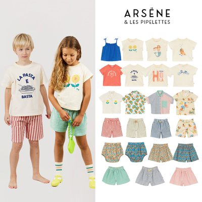 现货 法国 ARSENE 25ss 春夏宝宝儿童新款舒适清凉T恤衬衣短裤