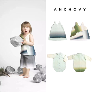 季末折扣 立陶宛 ANCHOVY 春夏 宝宝百分百亚麻个性简约衬衣 背心