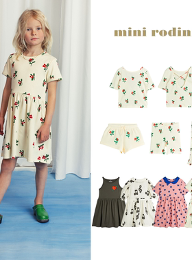 现货 瑞典  MINI RODINI 25ss 春夏新款时尚舒适可爱印花连衣裙