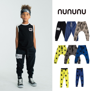现货 正品授权 nununu 23ss 春夏儿童经典卫裤街头风垮裤打底裤子
