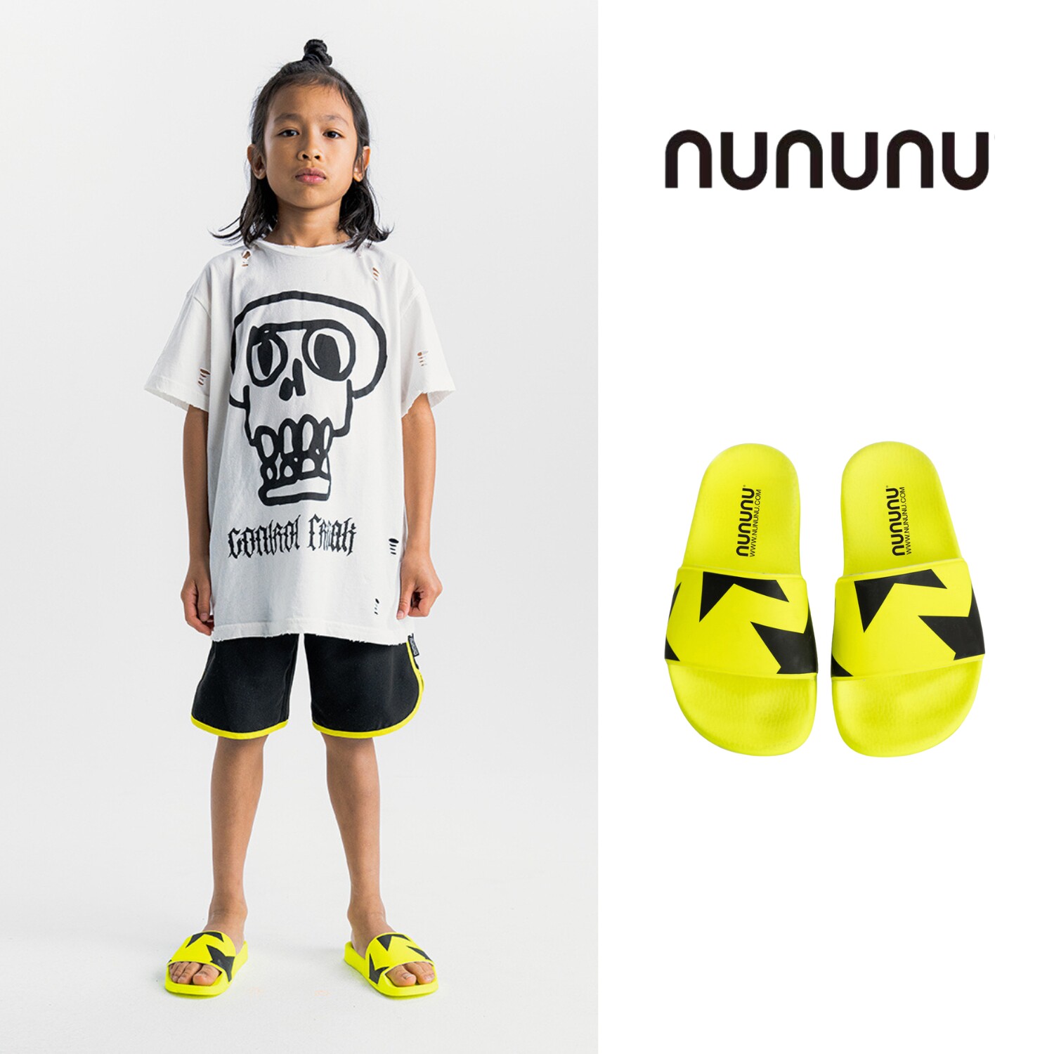 现货 正品授权 NUNUNU 24SS 春夏 经典星星沙滩儿童成人亲子拖鞋