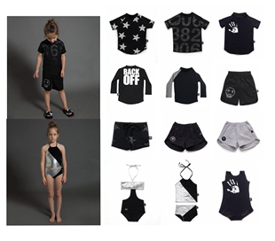 季末折扣 NUNUNU 春夏 儿童印花连体分体泳衣泳裤沙滩裤 冲锋衣