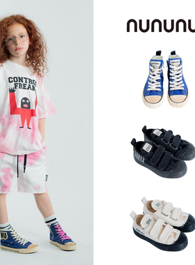现货 正品授权 nununu 23ss 春夏儿童做旧球鞋 高帮复刻帆布鞋子