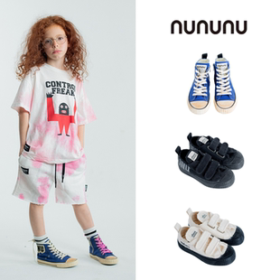 现货 正品授权 nununu 23ss 春夏儿童做旧球鞋 高帮复刻帆布鞋子
