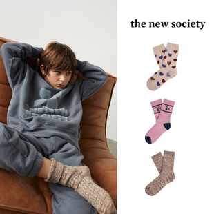 现货 the new society 23aw 新款儿童有机棉甜美舒适可爱中筒袜子