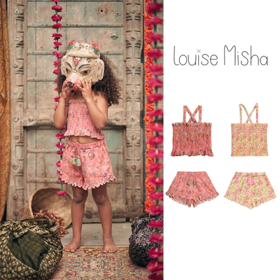 轻奢公主花朵吊带背心短裤套装