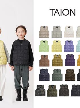 现货 日本 Taion 25AW 秋冬儿童时尚保暖百搭羽绒马甲背心中间层